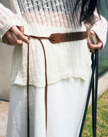 Ethnic Tassel Belt (Brown)