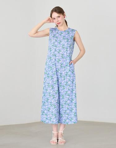 리조트 나시 롱 원피스 큰꽃 하늘