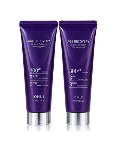 오휘 에이지 리커버리 링클 콜라겐 랩핑 마스크 스페셜 세트 (70ml+70ml) (브러쉬 포함)