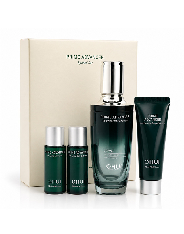오휘 오휘 프라임 어드밴서 디에이징 앰플 세럼 스페셜 세트 90ml 착용컷