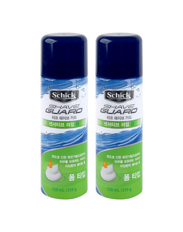 (1+1/무배)쉬크 쉐이브 가드 센서티브 라임 폼 220ml