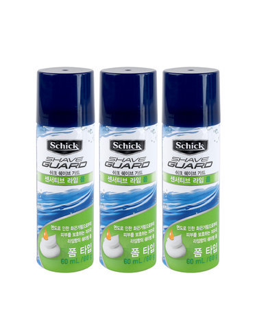 (3개)쉐이브 가드 센서티브 라임 폼 60ml