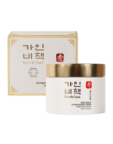 가인비책 수 24K골드 리프팅 바운스 크림 100ml /프리미엄 주름개선 미백 기능성 금가루 탄력