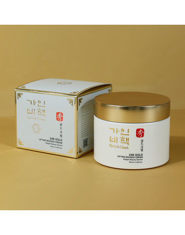 (무료배송)가인비책 수 24K골드 리프팅 바운스 크림 100ml /프리미엄 주름개선 미백 기능성 금가루 탄력