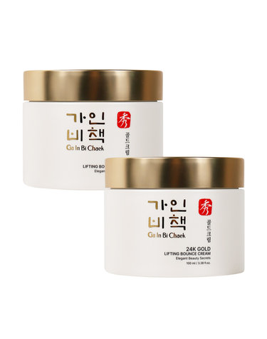 (1+1)가인비책 수 24K골드 리프팅 바운스 크림 100ml /프리미엄 주름개선 미백 기능성 금가루 탄력