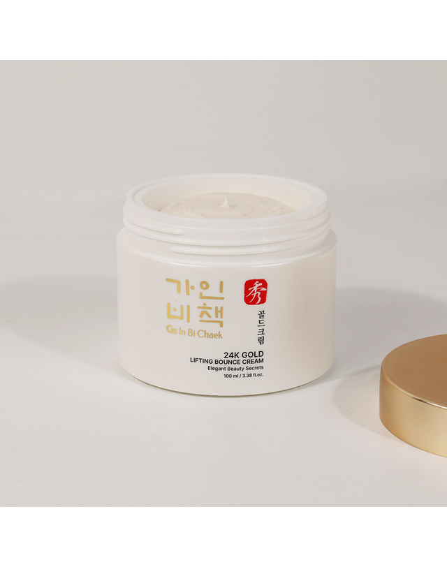 가인비책 가인비책 수 24K골드 리프팅 바운스 크림 100ml /프리미엄 주름개선 미백 기능성 금가루 탄력 착용컷