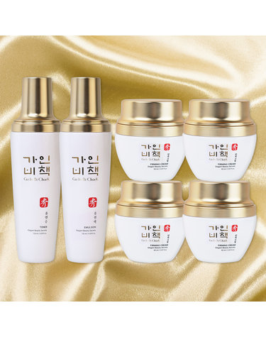가인비책 수 탄력 보습 6종 풀 패키지 (유연수+유연액+탄력크림4개) /엑소좀 주름개선 기능성