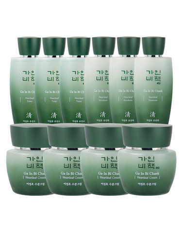 가인비책 청 피부진정 풀 패키지 10종 단품 세트 (스킨3+로션3+크림4) /어성초 약모밀추출물 결개선케어