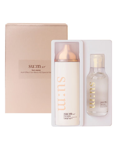 숨37 선 어웨이 멀티 이펙트 선블럭 에이디 증량 기획세트 100ml+100ml