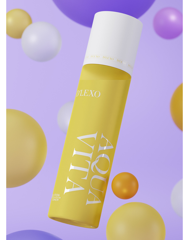 더마라인 디렉소 아쿠아 비타 솔루션 토너_200ml 착용컷