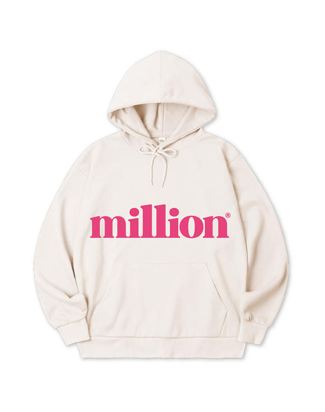 밀리언데이 MILLION BIG LOGO HOODIE 착용컷