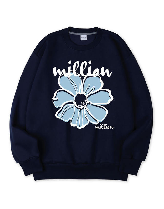 밀리언데이 MILLION FLOWER SWEATSHIRT 착용컷