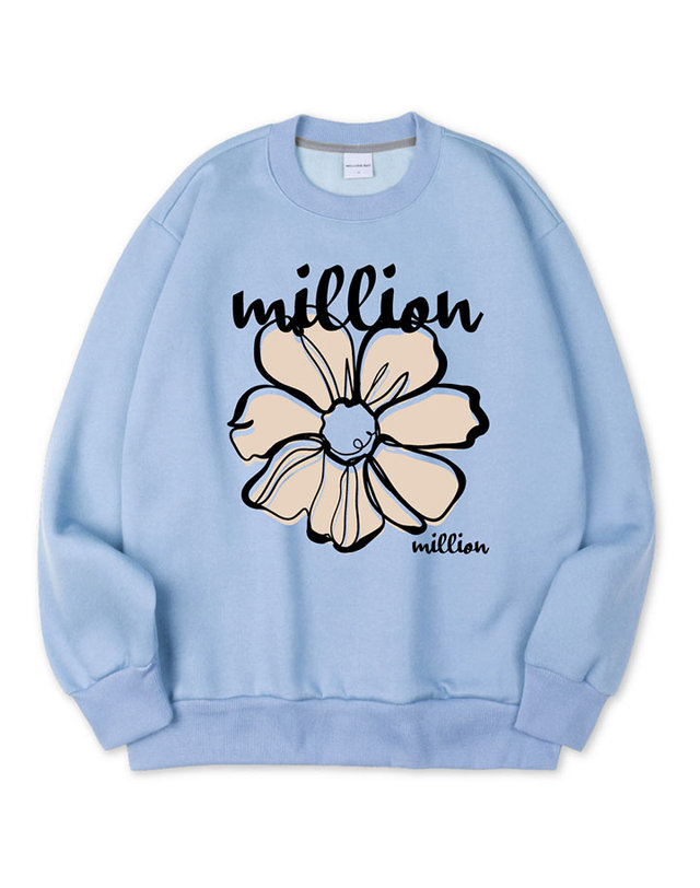 밀리언데이 MILLION FLOWER SWEATSHIRT 착용컷