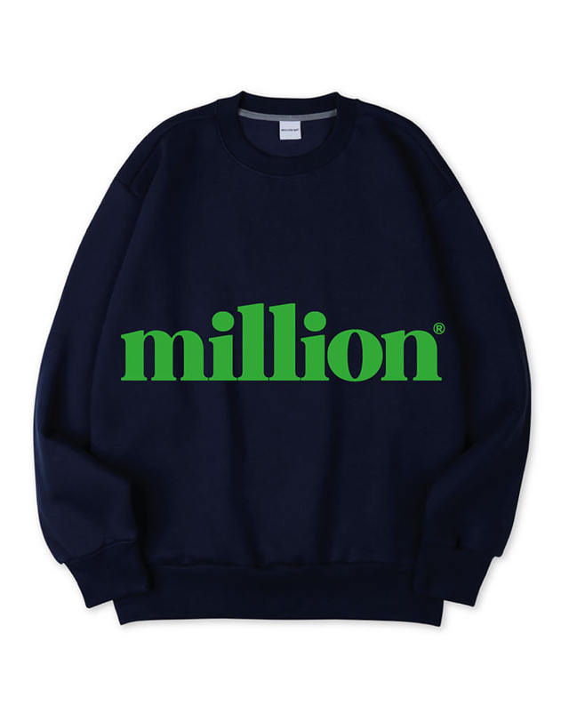 밀리언데이 MILLION BIG LOGO SWEATSHIRT 착용컷