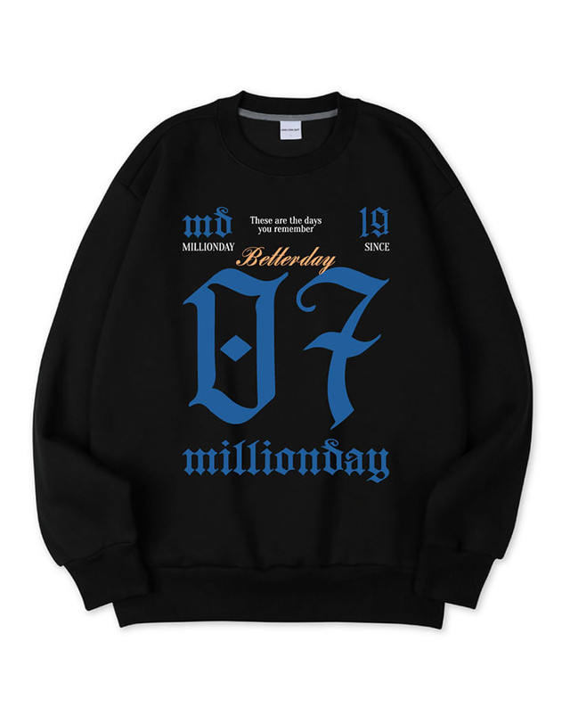 밀리언데이 MILLION 07 SWEATSHIRT 착용컷
