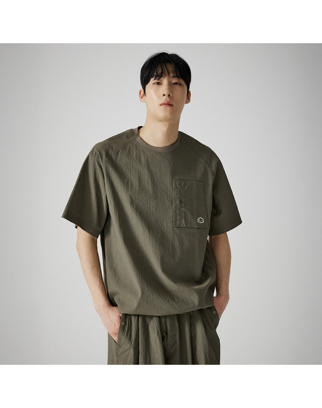 제로그램 니블혼 시어서커 포켓 반팔 티셔츠 3종 착용컷