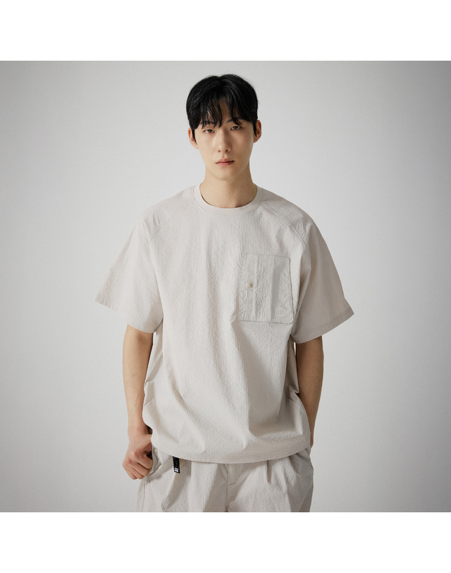 제로그램 니블혼 시어서커 포켓 반팔 티셔츠 3종 착용컷