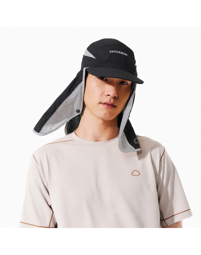 제로그램 캄포 트레일 벤틸레이션 쉐이드 캡 블랙 착용컷