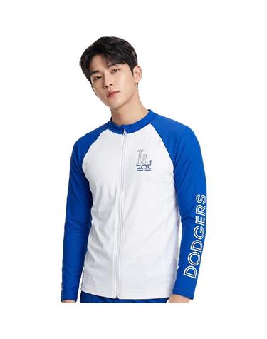 MLB 공용 소매배색 집업 래쉬가드 31SWS1831-07N
