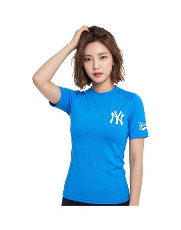 MLB 공용 로고 포인트 반팔 래쉬가드 31SWC5931-50U
