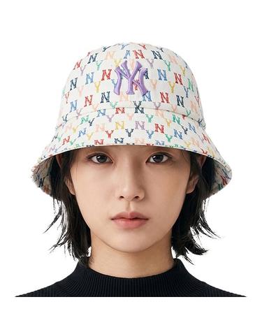 MLB 공용 모노그램 레인보우 돔햇 3AHTH401N-50WHS