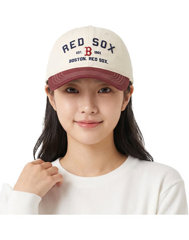 MLB 공용 레터링 배색 언스트럭쳐 볼캡 3ACPV085N-43CRS
