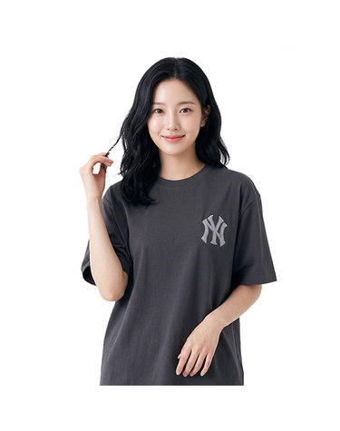 MLB 공용 데님라이크 모노티브 오버핏 반팔티 3ATSM1053-50CGS
