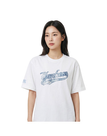 MLB 공용 데님라이크 빅럭스 반팔티 3ATSM1453-50WHS