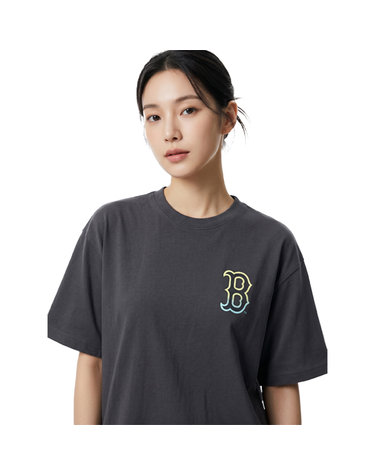 MLB 공용 컬러 레터 오버핏 반팔티 3ATSB0653-43CGS