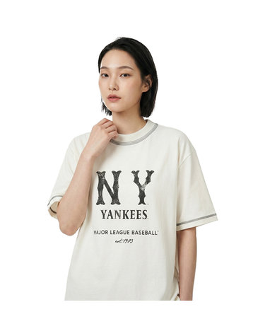 MLB 공용 쿠퍼스 로고 오버핏 쿨 반팔티 3ATSB1153-50IVS