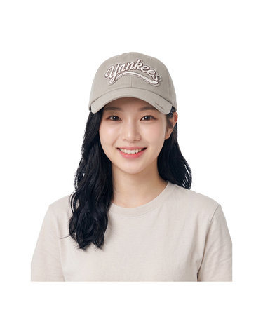 MLB 공용 빈티지 컬시브 데미지 볼캡 3ACPV015N-50BGM