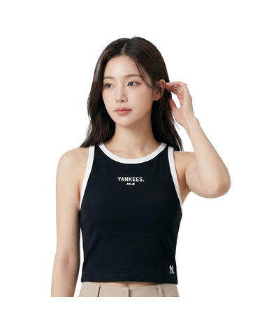 MLB 여성 바시티 슬림 크롭 나시티 3FTOV0153-50BKS
