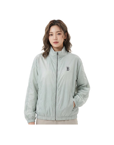 MLB 여성 스포티브 바시티 유광 바람막이 3FWJV0253-43GRL