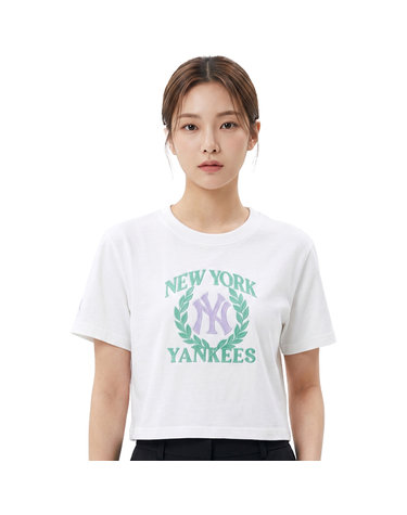 MLB 여성 스포츠 기능성 크롭 반팔티 3FTSV0443-50WHS
