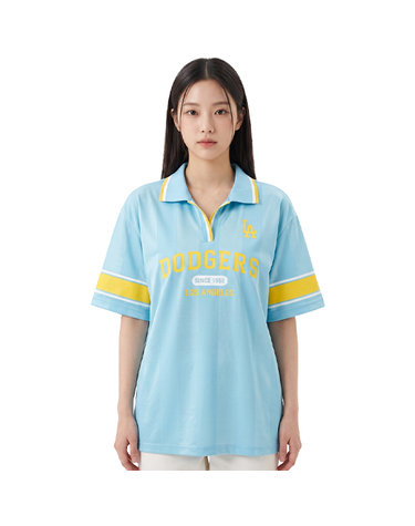 MLB 여성 사커져지 브이넥 오버핏 카라티 3FTSV1743-07ABS