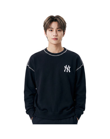MLB 공용 쿠퍼스로고 메가오버핏 맨투맨 3AMTB0251-50BKS