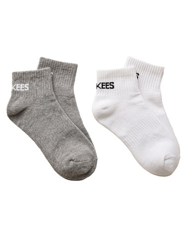 MLB 공용 워딩로고 발목양말 2족세트 3ASOS054N-00MGS
