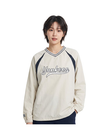 MLB 공용 스포티브 컬시브 우븐 맨투맨 3AMTV1254-50CRD