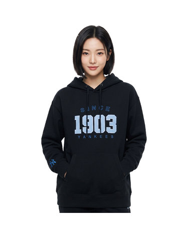 MLB 공용 바시티 오버핏 후드티 3AHDV0144-50BKS