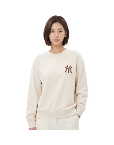 MLB 공용 모노그램 벨벳엠보 맨투맨 3AMTM1044-50CRD