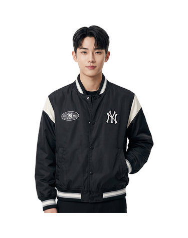 MLB 공용 어깨배색 바시티자켓 3AJPV0144-50BKS