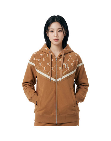 MLB 공용 모노그램 배색 후드집업 3ATRM0144-43CAS
