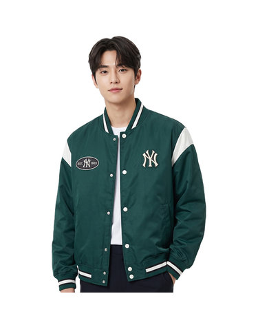 MLB 공용 어깨배색 바시티자켓 3AJPV0144-50GND