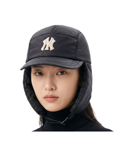 MLB 공용 커브 패딩 이어플랩 캡 3AWMP0156-50BKS