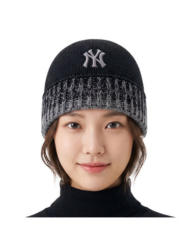 MLB 공용 빈티지 배색 니트햇 3AHTV0256-50BKS