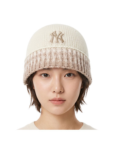 MLB 공용 빈티지 배색 니트햇 3AHTV0256-50CRS