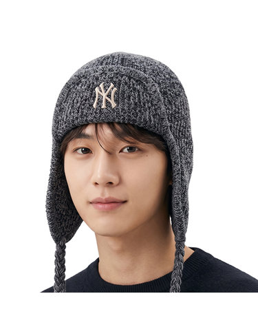 MLB 공용 빈티지 보카시 이어플랩 비니 3ABNV0356-50BKS