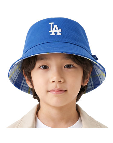 MLB 키즈 체크 리버시블 버킷햇  7AHTK012N-07INS