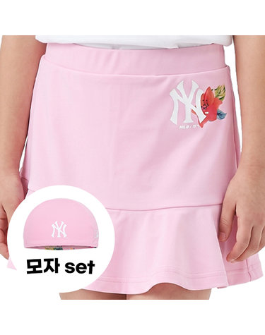 MLB 키즈 여아 트로피컬 스커트+수모 71SW44831-50P