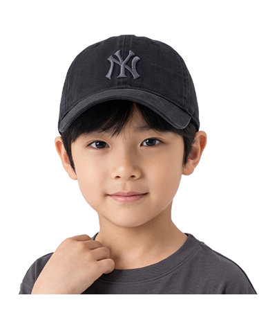 MLB 키즈 스톤 워싱 볼캡 7ACPB025N-50BKS
